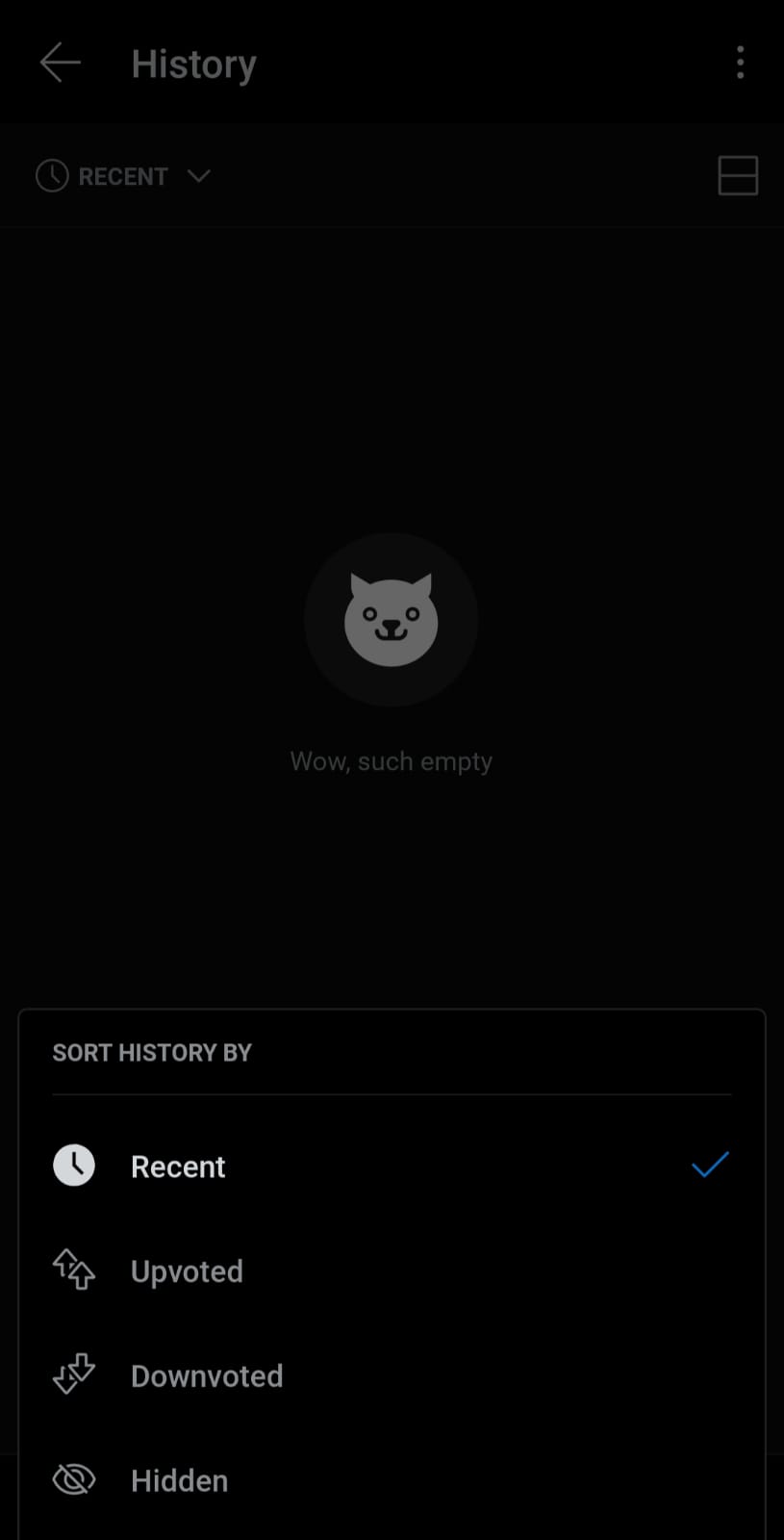 select the "Hidden" section, it will be the last option in the menu.