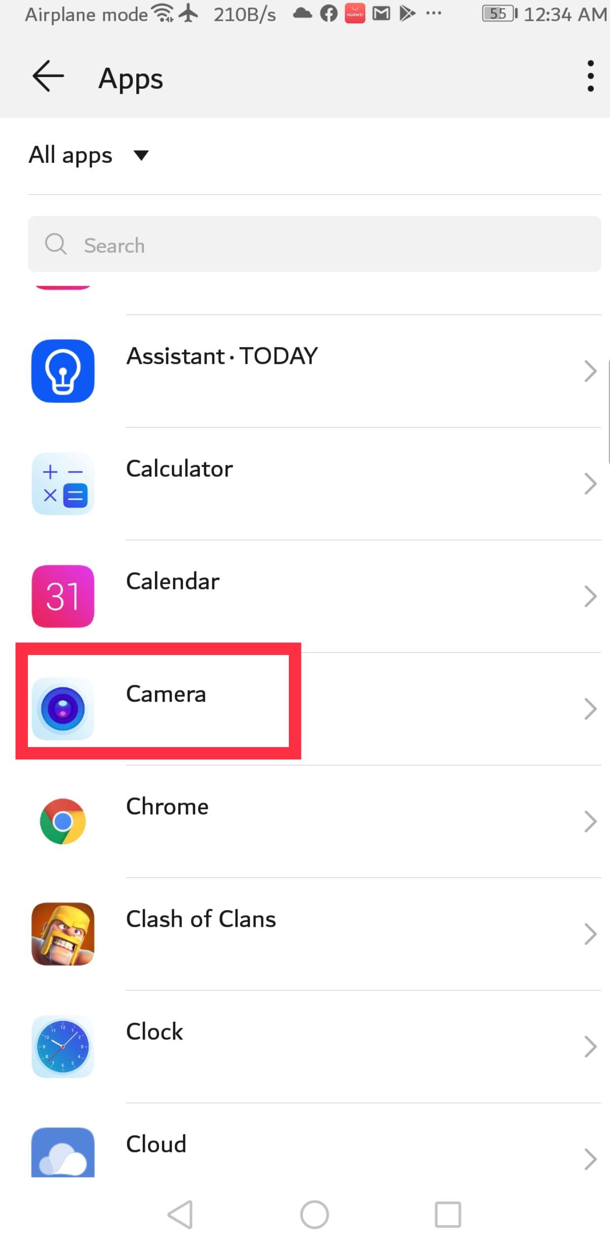 "Camera" Application