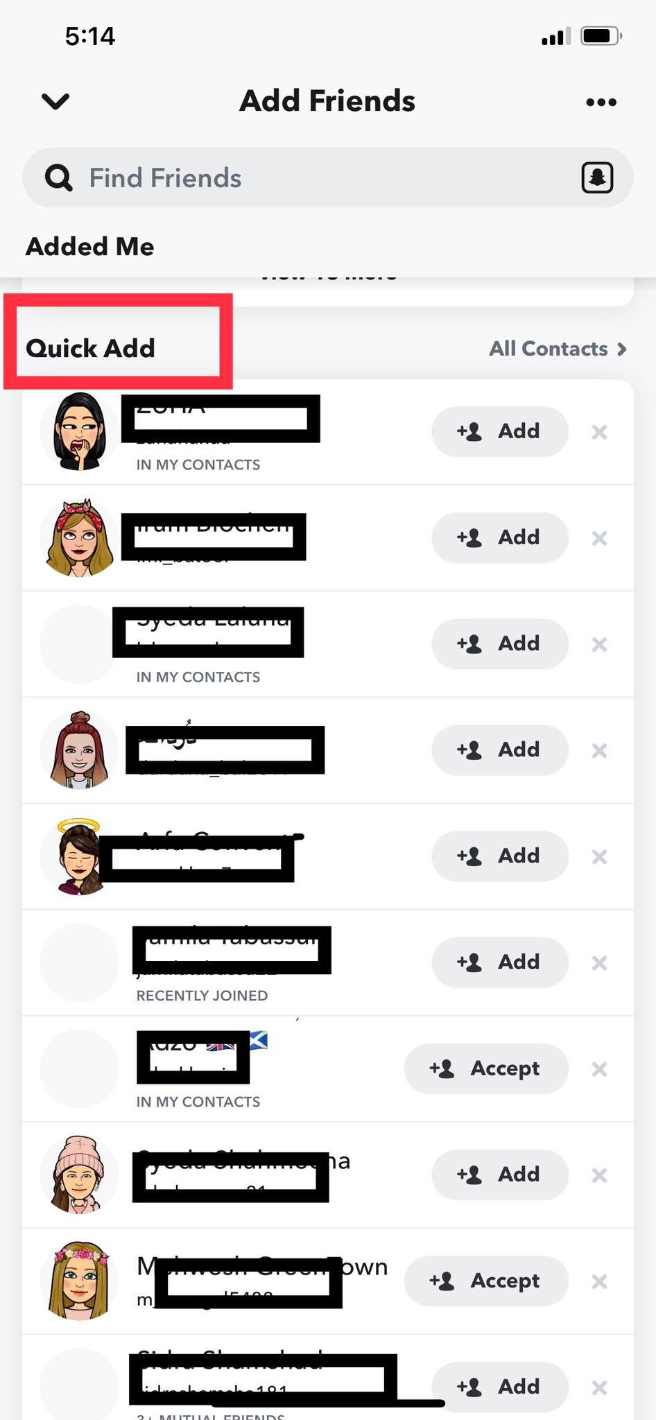 How to see mutual friends on Snapchat- quickly add feature shows huge list of snapchat friends