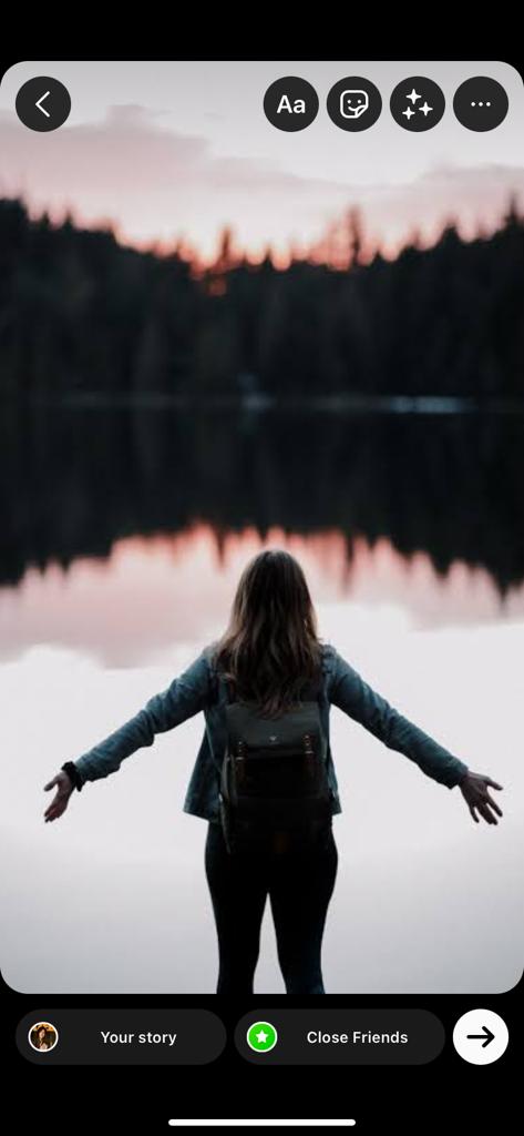 How to make a cute heart on Instagram (Upload a photo or video there)