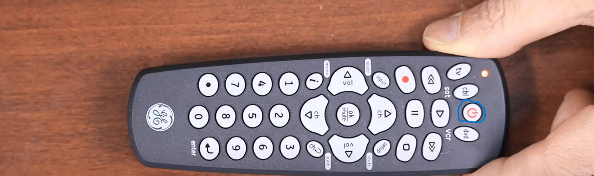 Press and release power button and gets code