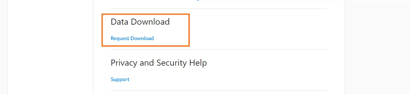 Insta Data Download Option