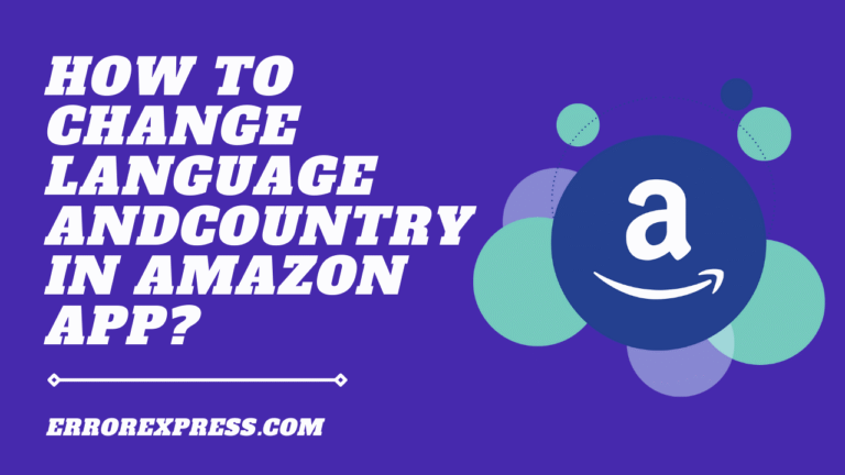 How to change language and country in amazon application