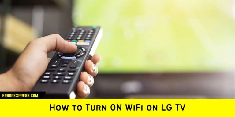 How to Turn ON WiFi on LG TV