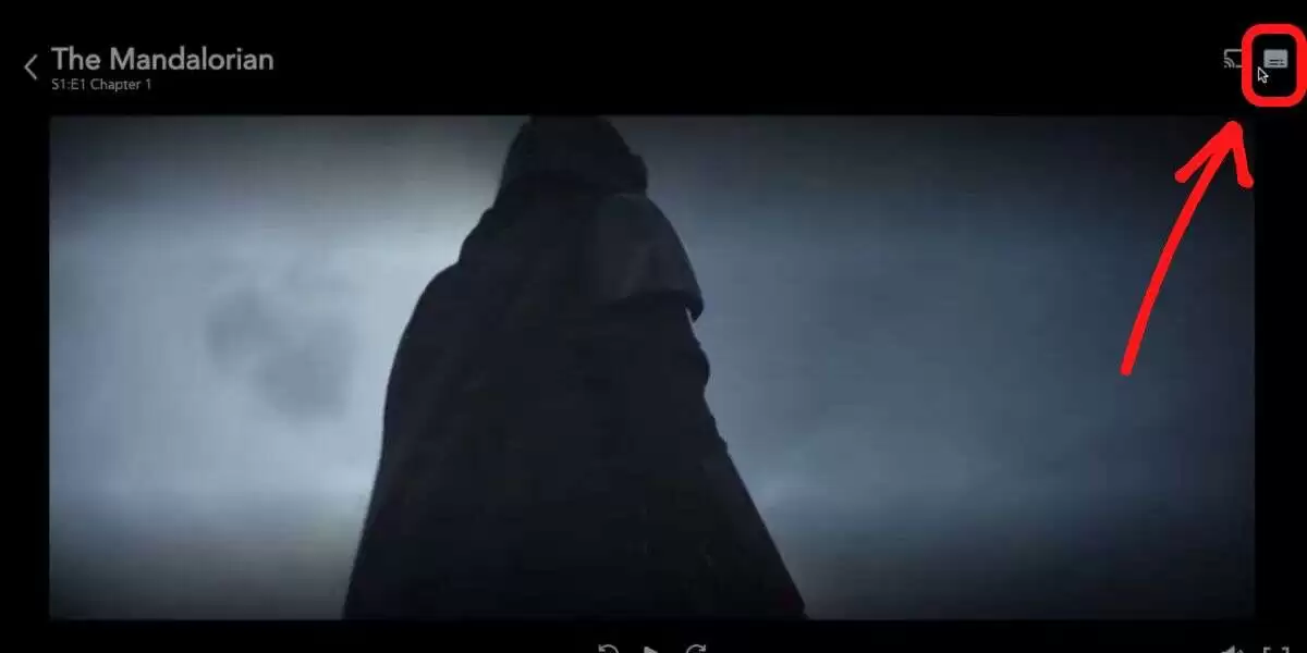 Step 3: Tap on the Subtitles icon, on the upper left-hand side (see the below image).