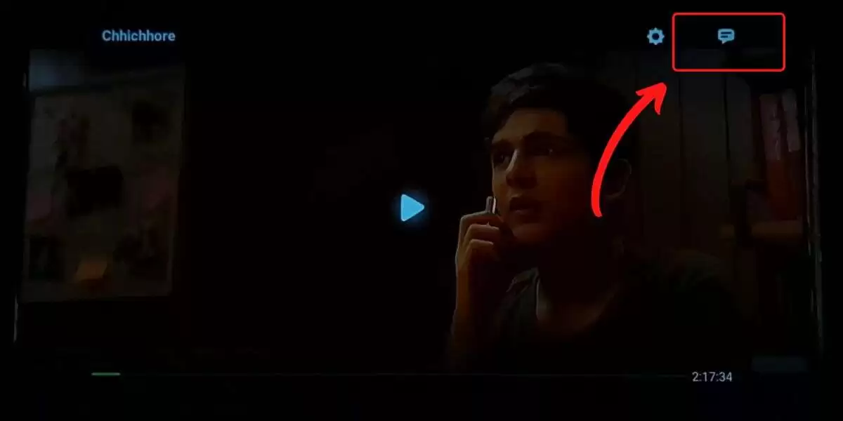 Step 2: Pause the video, and tap on the subtitles button on the upper left side (Next to the setting icon)
