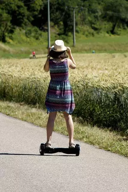 Hoverboard with girl
