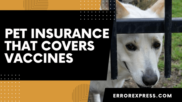 Pet Insurance That Covers Vaccines