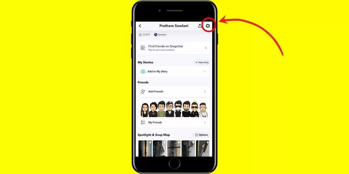 Tap on Settings