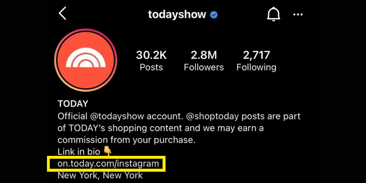 Remove unverified link from your bio