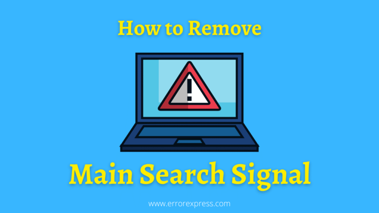 how to remove main search signal