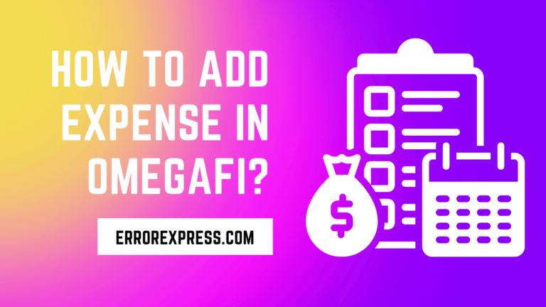 How To Add Expense In Omegafi