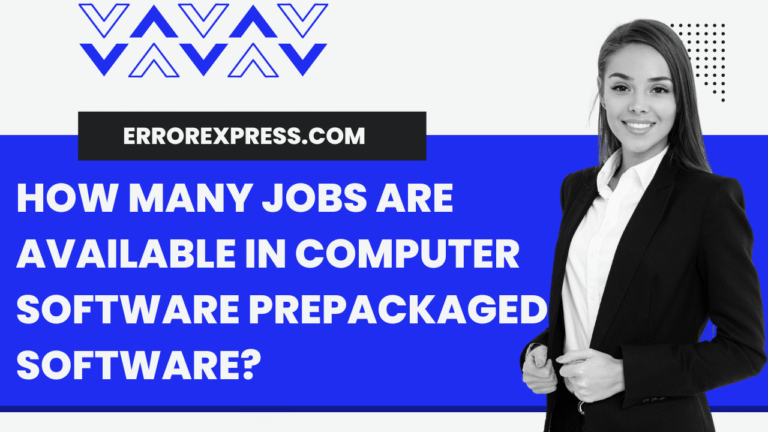 How many jobs are available in computer software prepackaged software