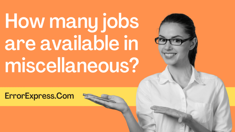 How many jobs are available in miscellaneous