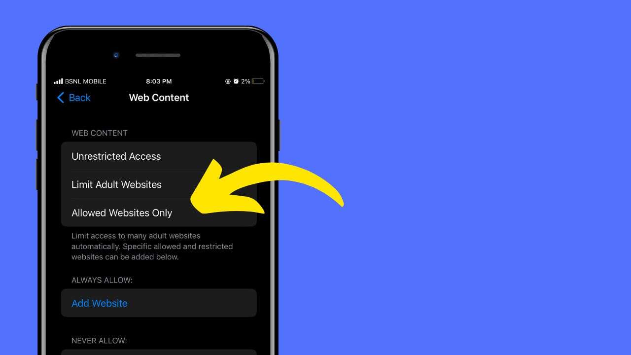 Allowed Websites Only