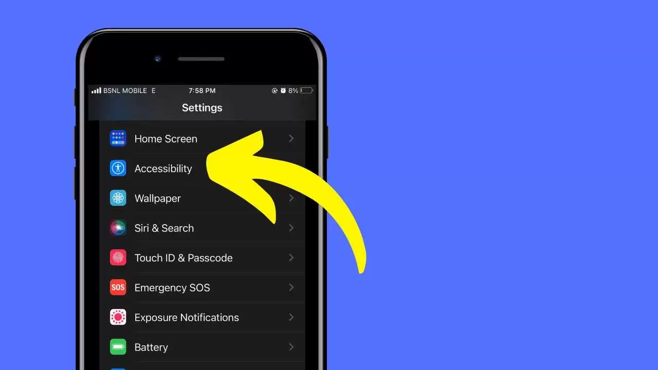 Tap on Accessibility