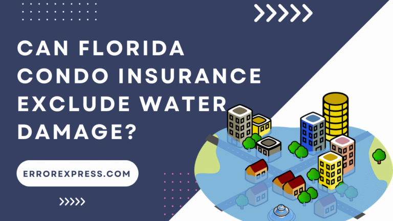 Can Florida condo insurance exclude water damage