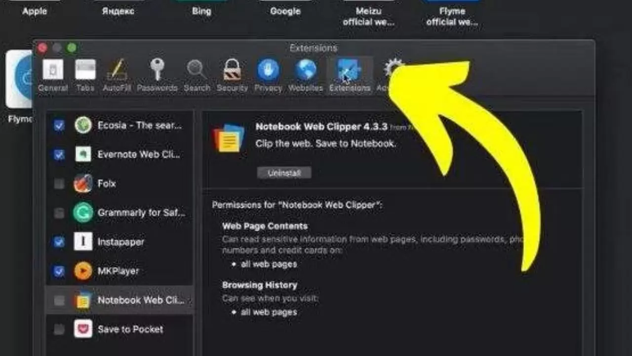 How to Remove QuickLookSearches on Safari