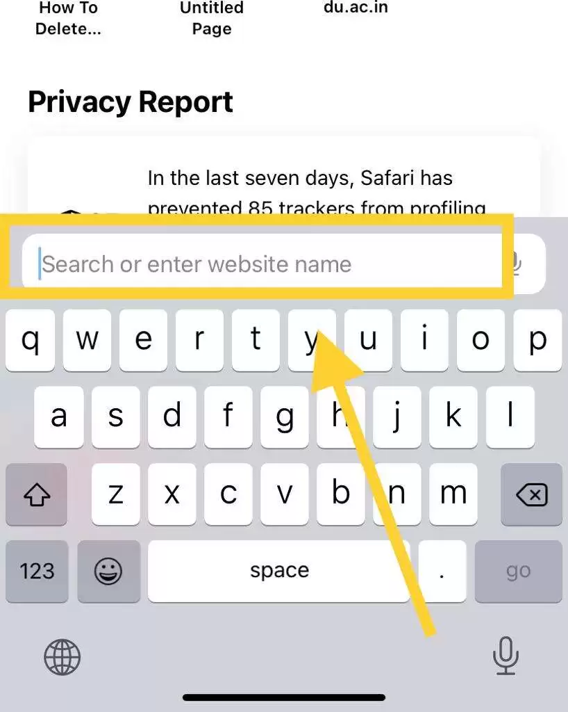 Search bar- To Delete Byju's Account