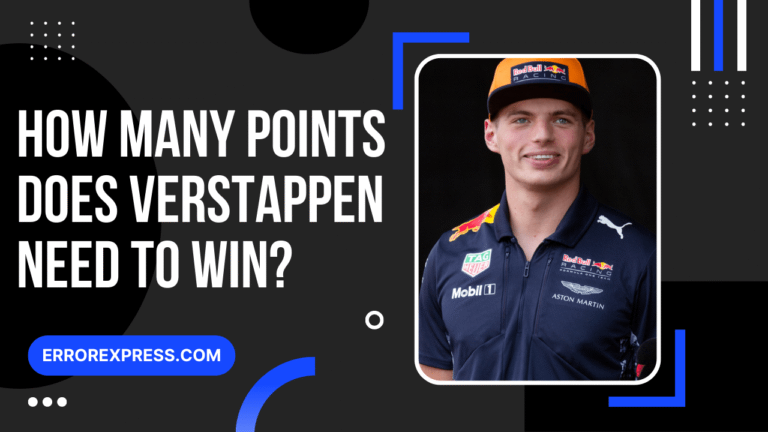 How Many Points Does Verstappen Need To Win