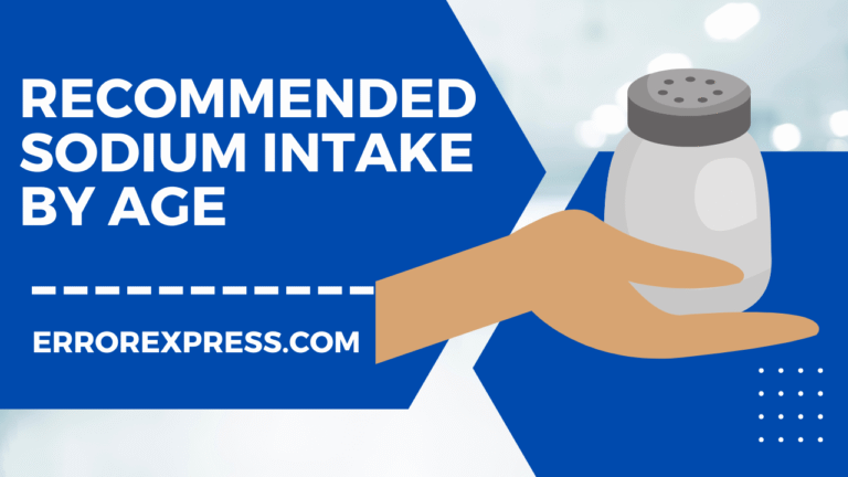 recommended sodium intake by age