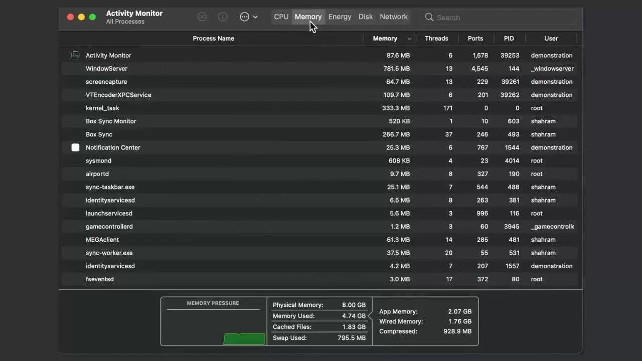 Activity Monitor On MAC -How to Remove Feed Chunk App