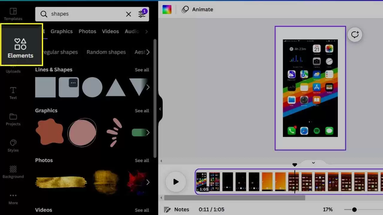 Canva elements - Remove stickers from tiktok video