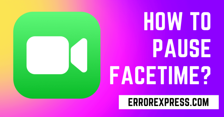 How To Pause Facetime