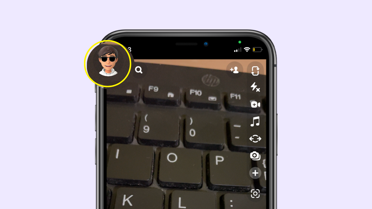 Tap Bitmaoji on top