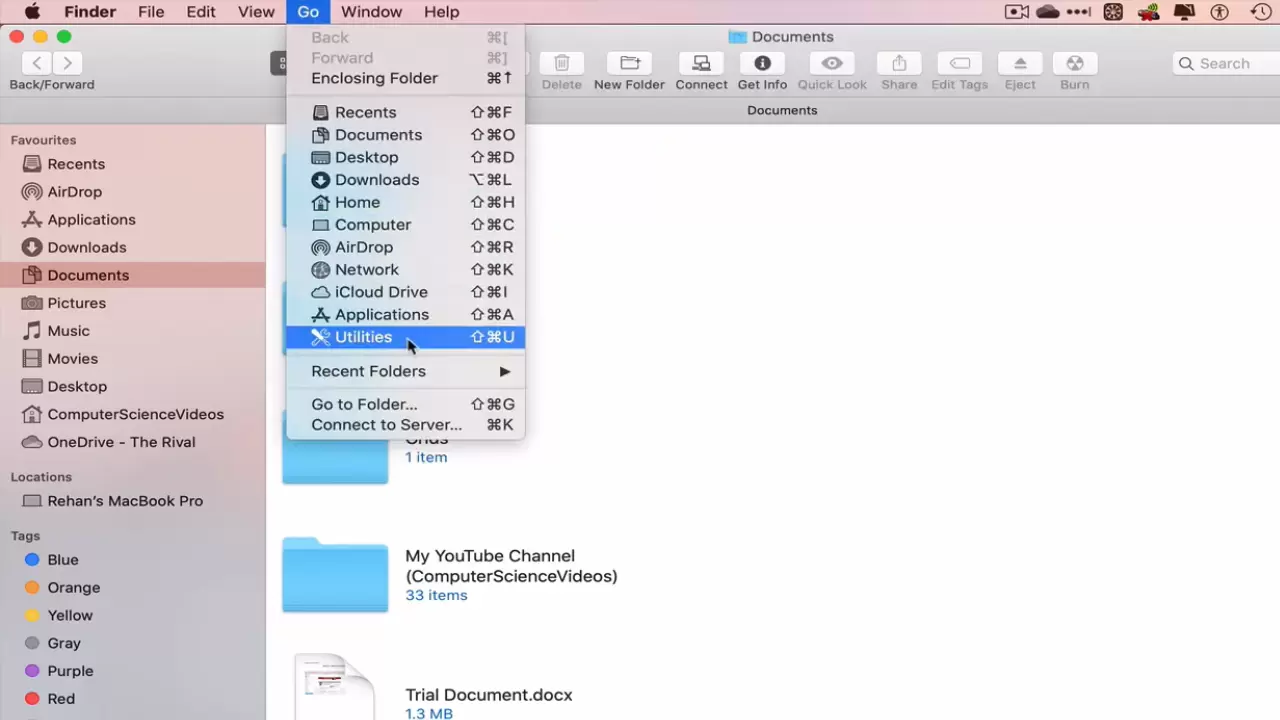 Utilities on Mac 