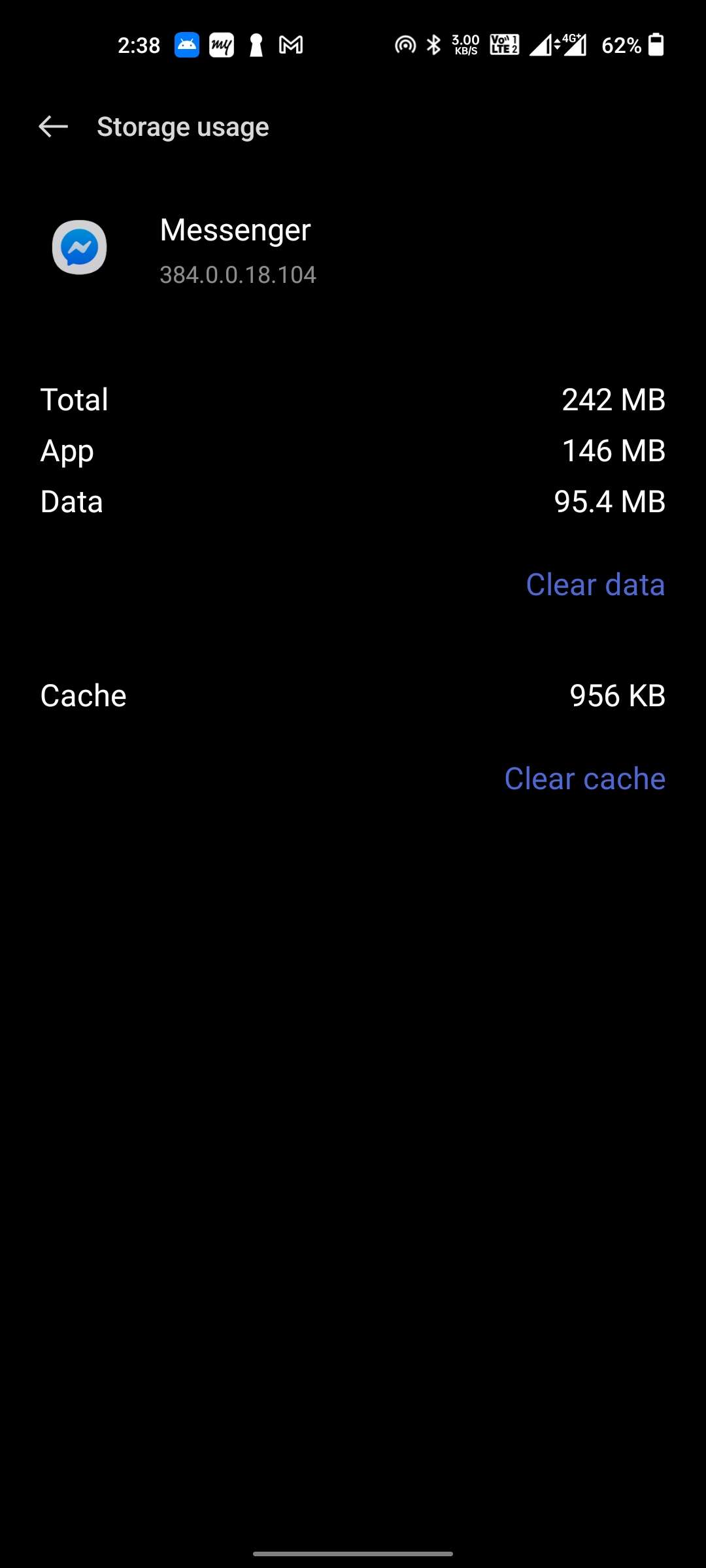 Perform to tap the clear data option in order to to delete suggested person on messenger