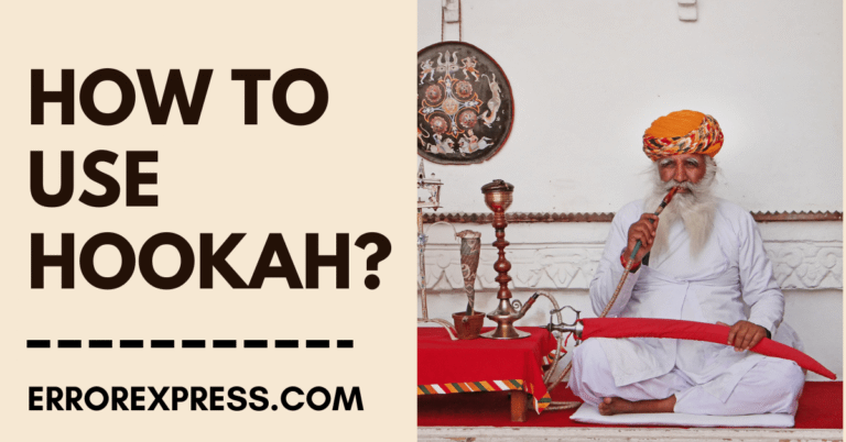 How to use hookah