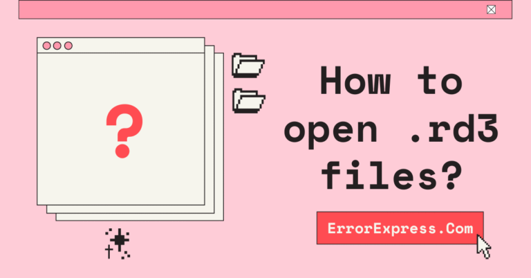 How to open a .rd3 file {Help Guide}