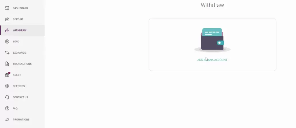 Skrill withdraw option link page
