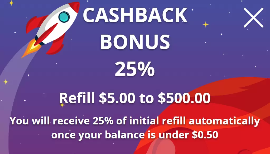 Cashback offer