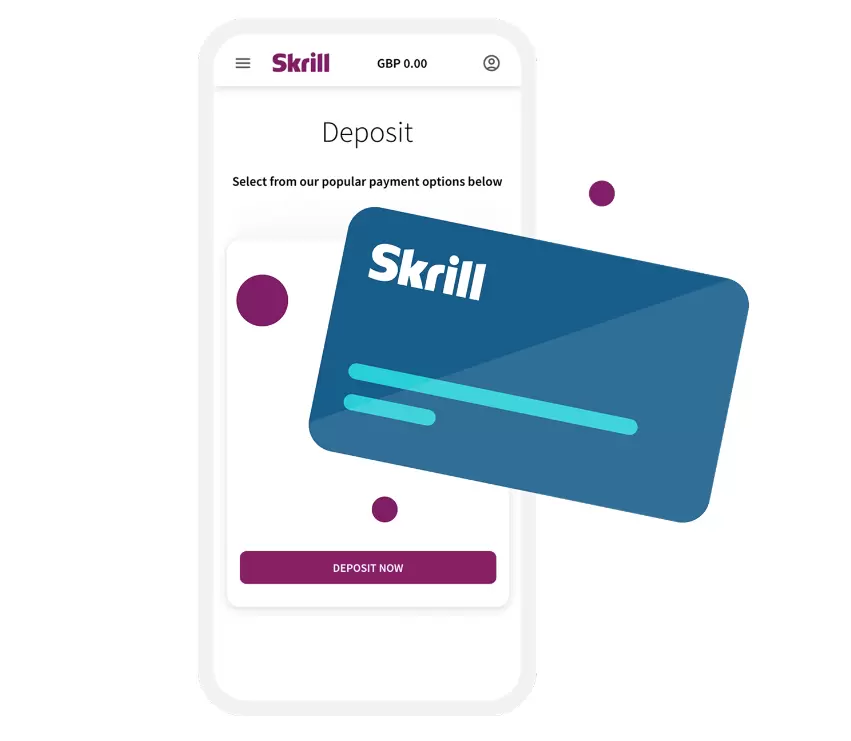 Deposit Skrill account screen 
