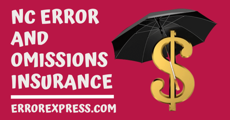 NC Error And Omissions Insurance