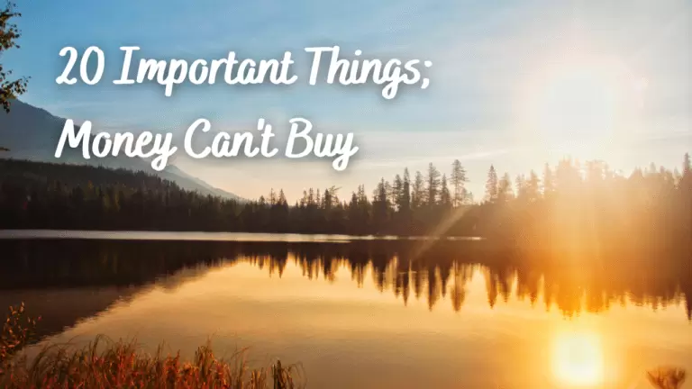 What No Money Can Buy - 20 Important Things