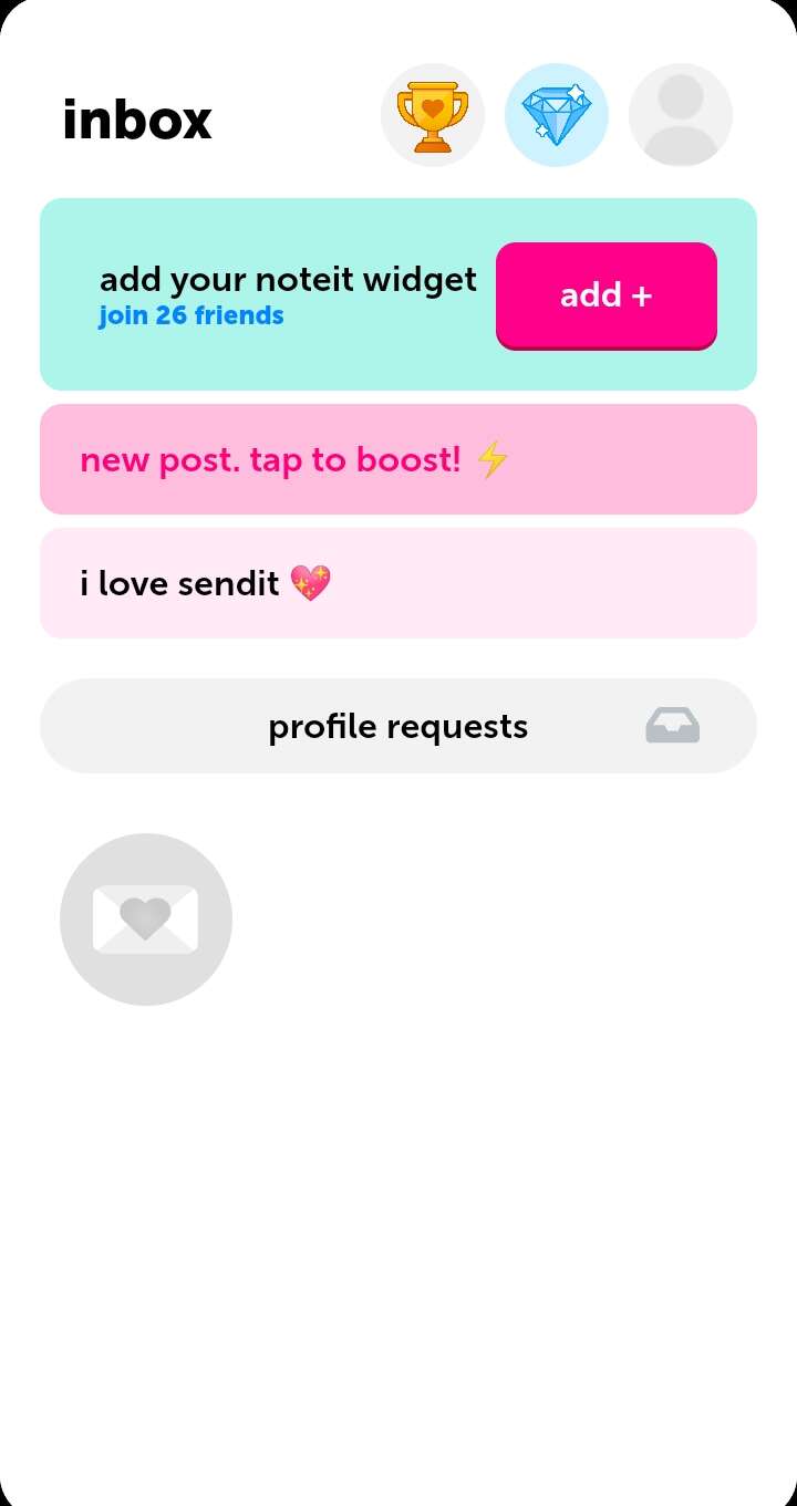 Sendit inbox notification