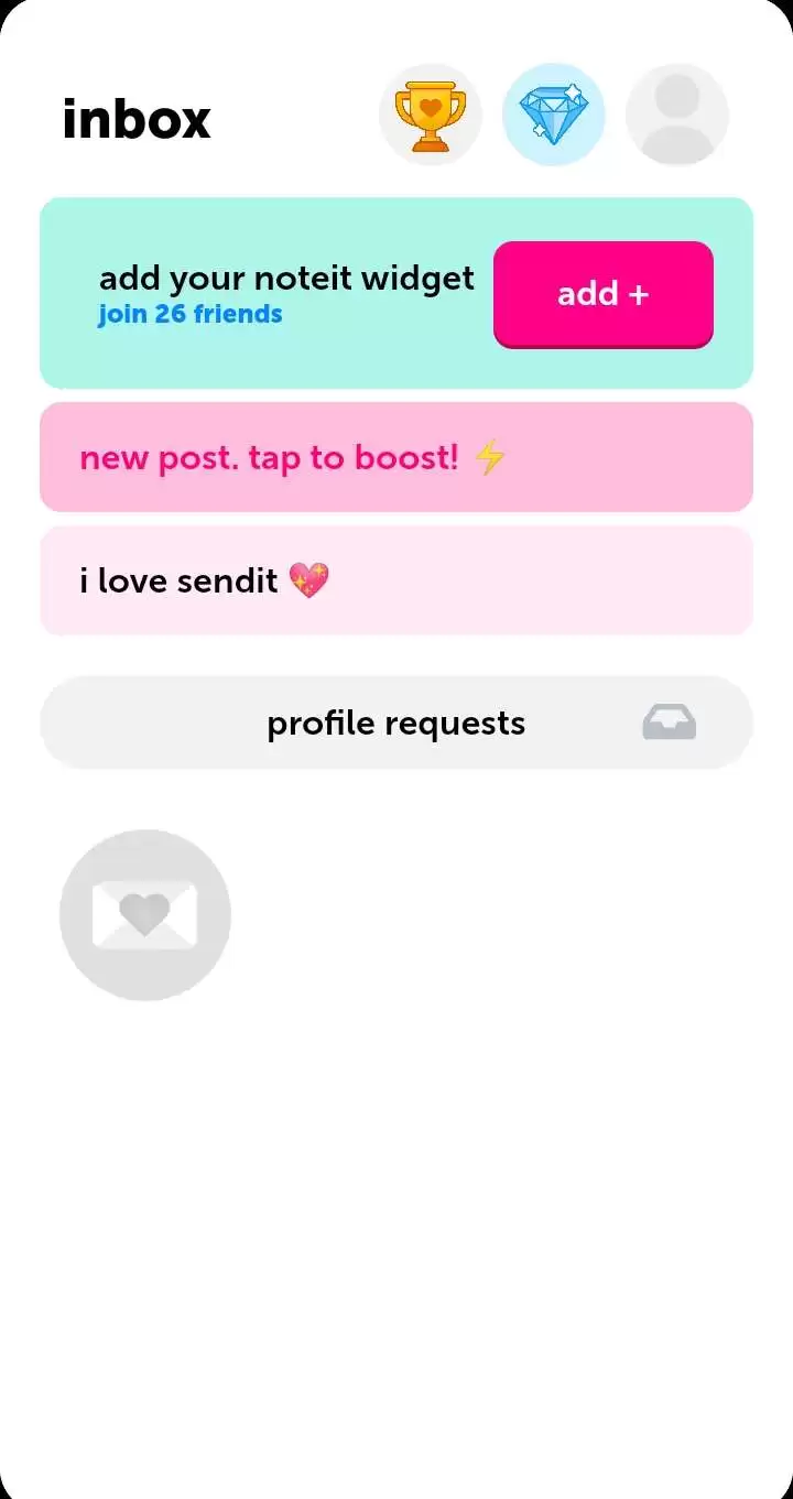 Sendit inbox notification