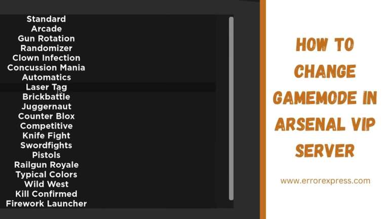 How to Change Gamemode in Arsenal VIP Server