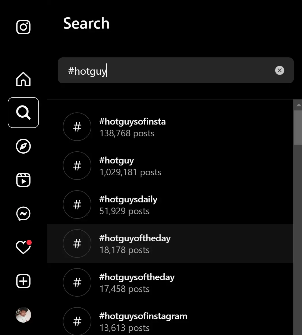 Use Relavant Instagram Keyword Research to find hot guys 