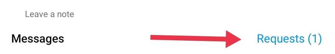 Instagram message request