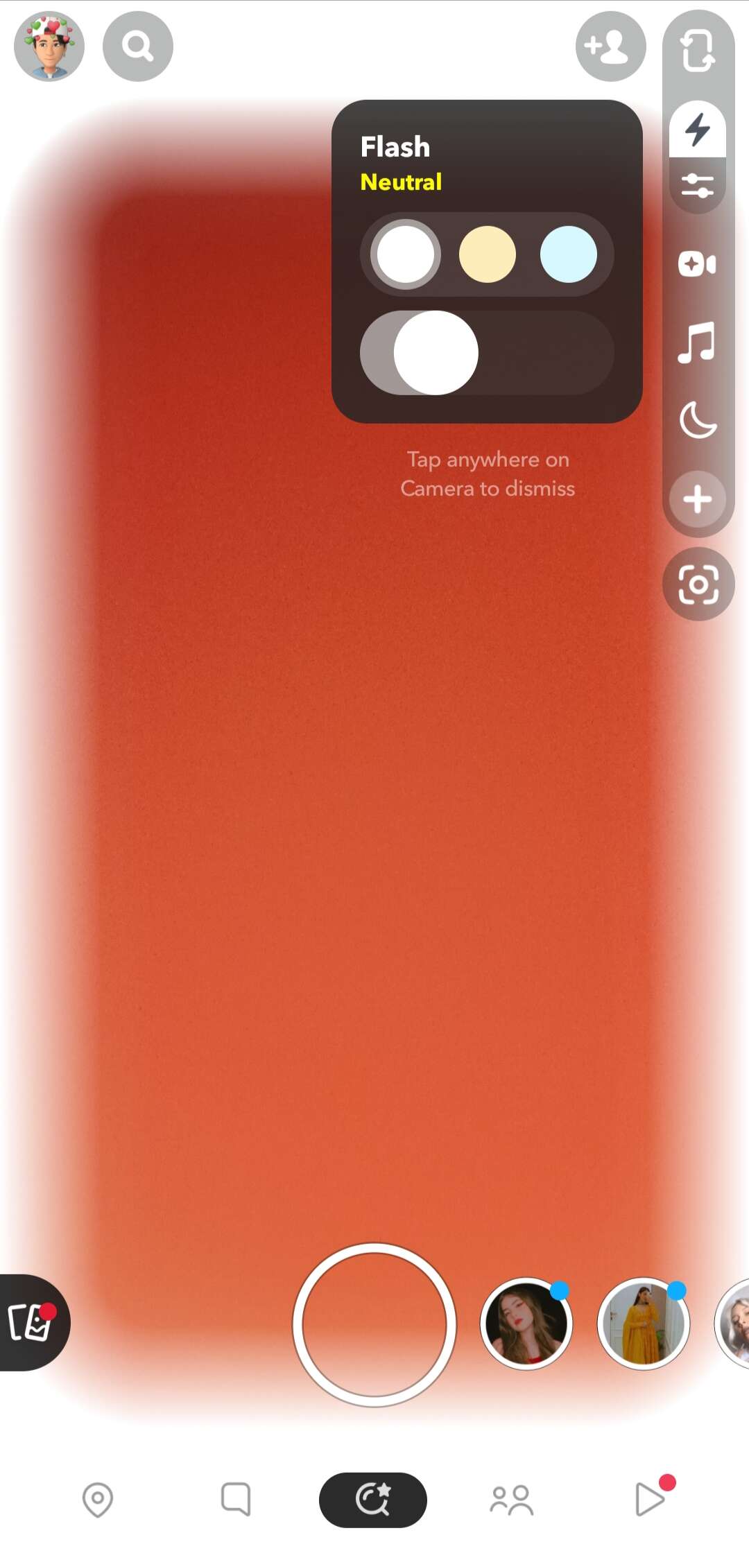 Snapchat features flash neural options
