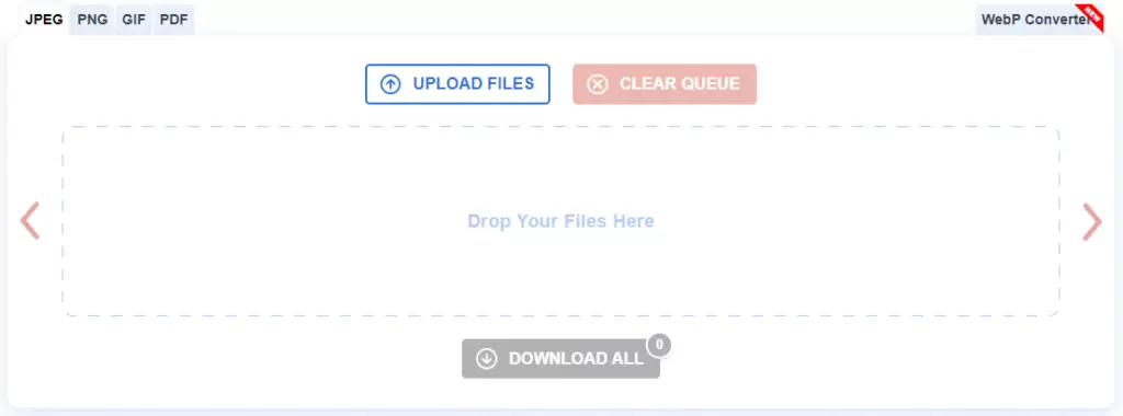 Upload the images in compressjpeg website 
