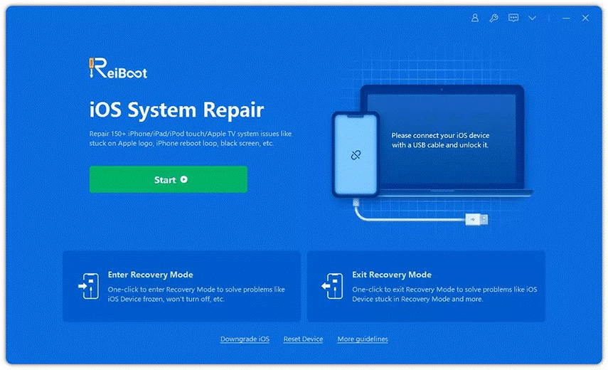 Click start and select standard repair