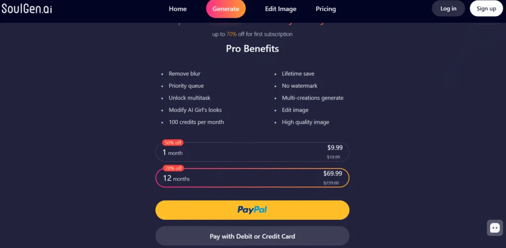 SoulGen.Ai Pricing Plans