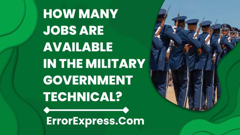 How many jobs are available in the military/government/technical