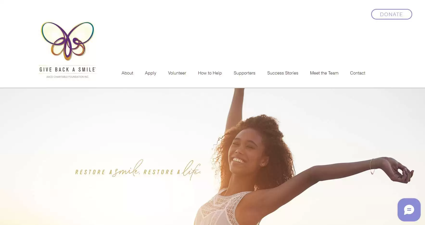 Give Back A Smile site page - NGOs to Get a Free Dental Makeover