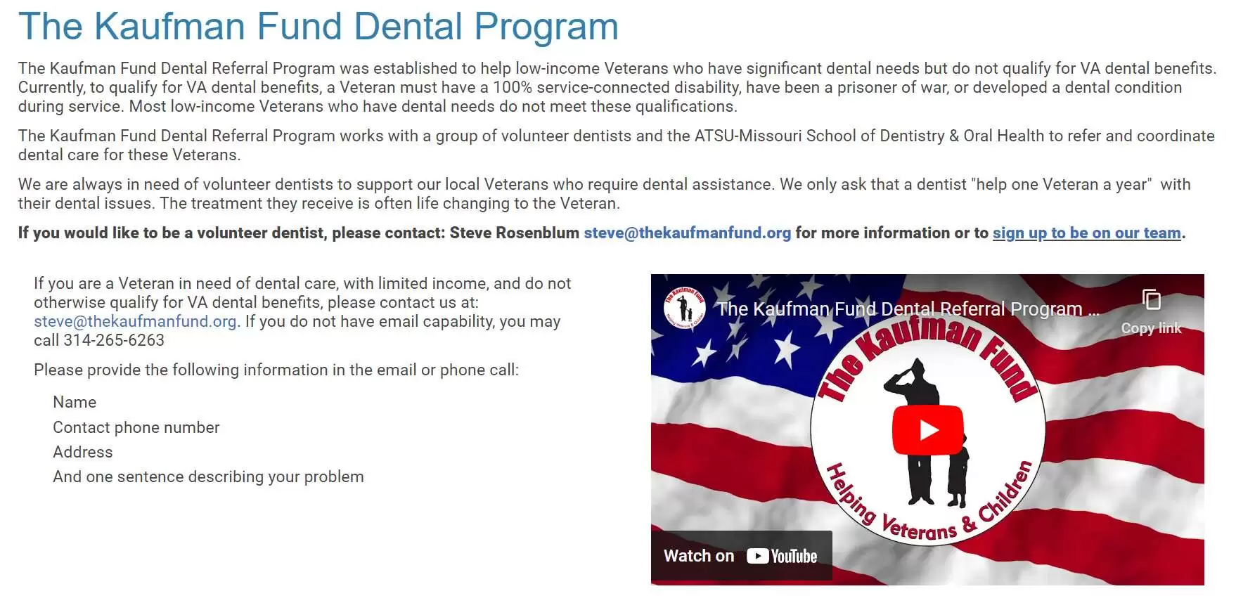 The Kaufman Fund Dental Program - NGOs to Get a Free Dental Makeover